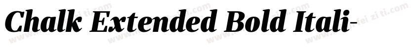 Chalk Extended Bold Itali字体转换
